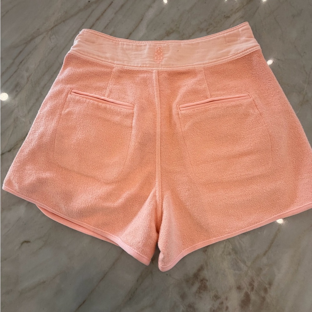Free People Peach Lounge Shorts Snap Pocket FP Movement XS New - Picture 2 of 4